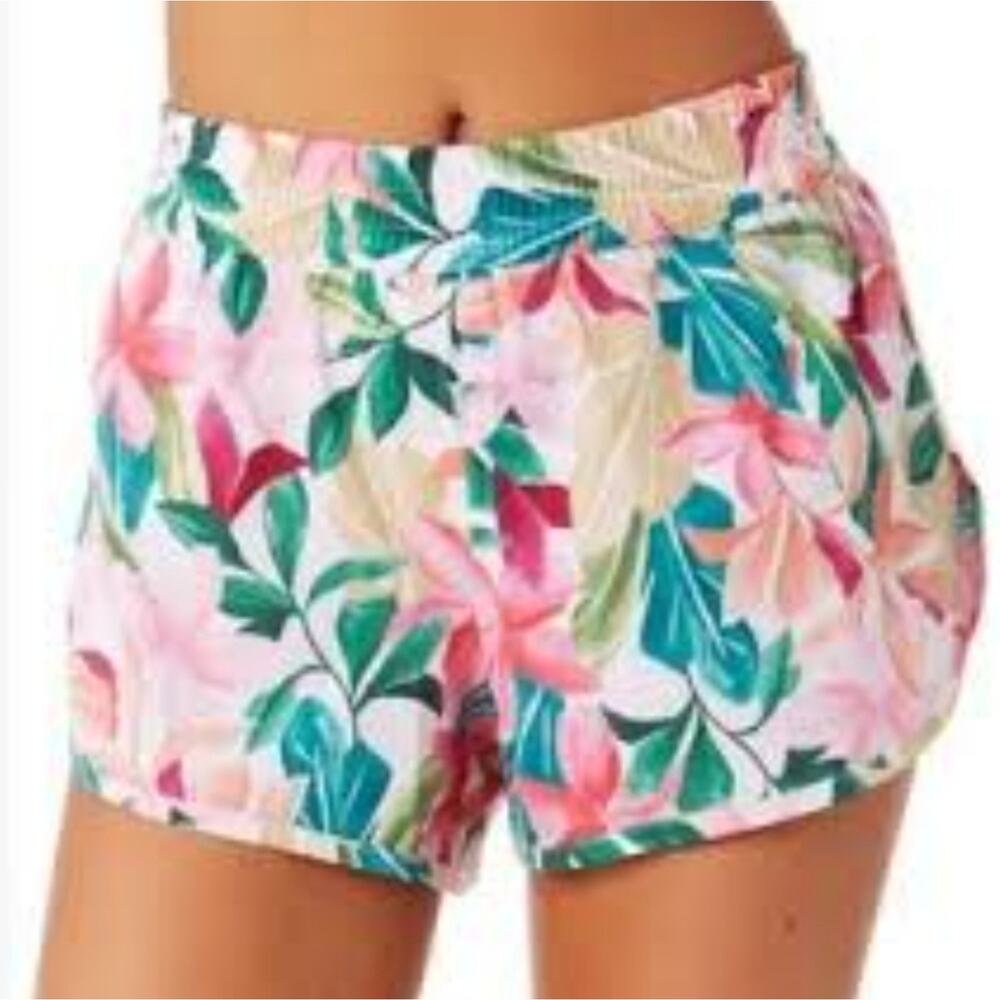 Hurley Swim Floral Tropical‎ Board Shorts HRSP1001 Pink Green White Plus Size 1X